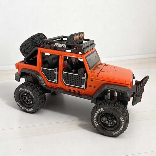 Metal Scale Model Toy Car in Orange Colour with Light & Sound Giftmandu