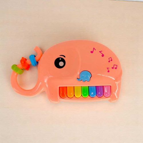 Peach Colour Mini Elephant Piano Toy