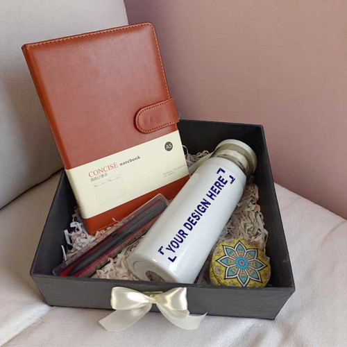 Personalize Employee Hamper- Tumbler, Notebook, Pen & Candle