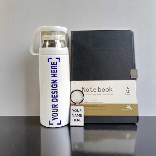 Personalize Employee Gift Box (Pen, Notebook, Keyring & Bottle) Giftmandu