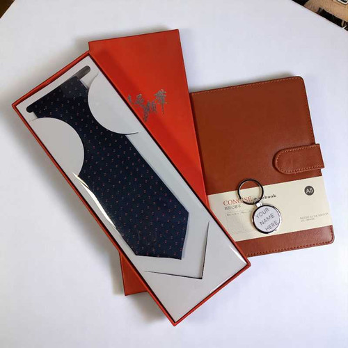 Men’s Gift Set – Diary, Tie & Personalized Keyring
