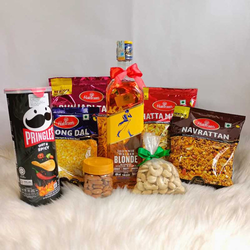 Whisky 700ml with Dry Nuts & Assorted Snacks