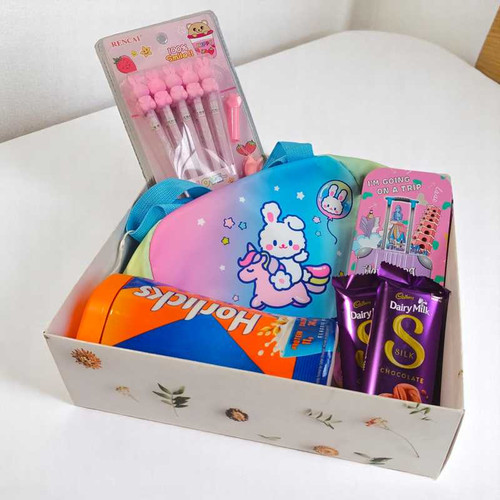 Kids Stationary Items with Sweets and Horlicks Delights