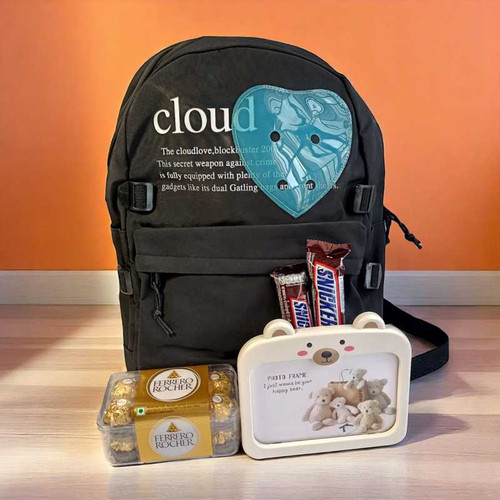 Cute Frame with Bag and Sweet Treats Combo