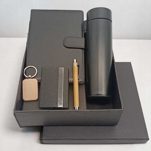 Customizable Appreciation Gift Box (Wood Keyring, Pen, Diary & Water Bottle) JSR-332 Giftmandu