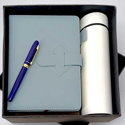 Personalized Business Gift Set (Diary, Metal Pen & Bottle)