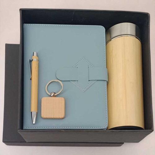 Personalize Engraved Bottle, Diary and Pen with Blue Diary