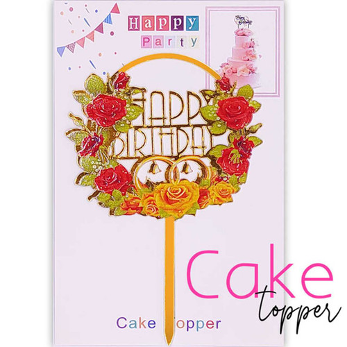 Happy Birthday Gift with Chocolates & Cake Topper JNK-3609 Giftmandu