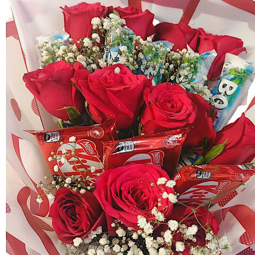 Roses & Chocolates Delight Bouquet SK-356 Giftmandu