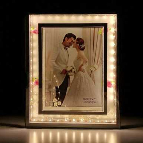 Personalized LED Frame Gift Set with Teddy And Toblerone NKS-544 Giftmandu