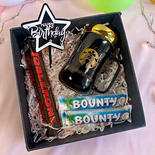 Birthday Bliss Box With Chocolate & Coffee Mug