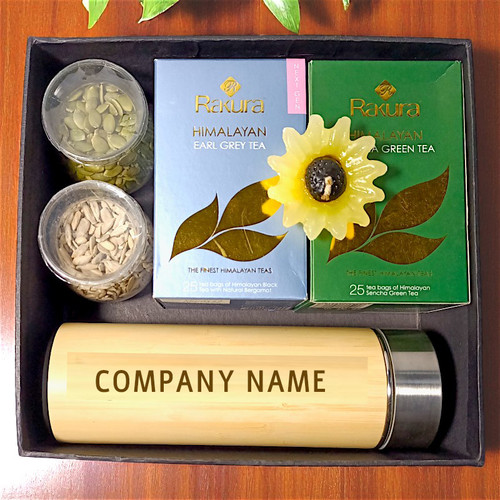 Personalized Corporate Gift with Dry nuts & Rakura Tea