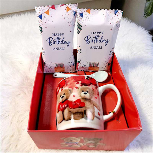 Birthday Gift Set with Love Mug And Personalized Chocolates