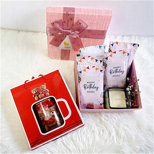 Birthday Gift Box with Love Mug, Chocolates & Scented Candle