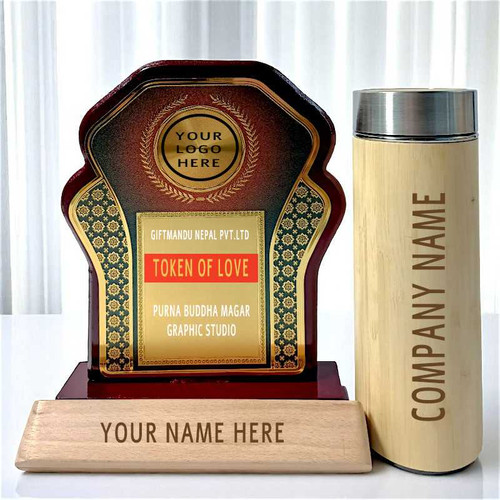 Appreciation Gift Set – Token of Love, Bottle And Wooden Pen
