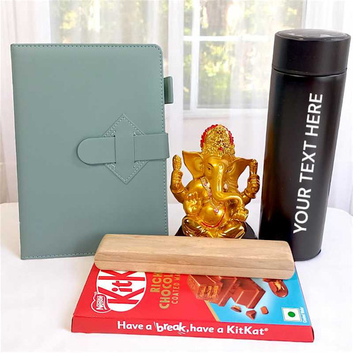 Blessings & Essentials Gift Set with Ganesh Idol