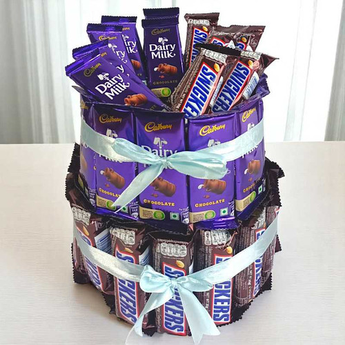 Choco Tower Delight – Cadbury And Snickers Edition