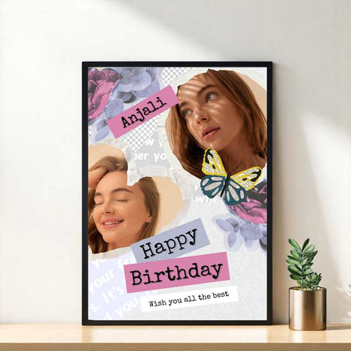 Butterfly-Themed Birthday Keepsake Frame