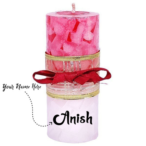 Orange Color Round Shaped Candle