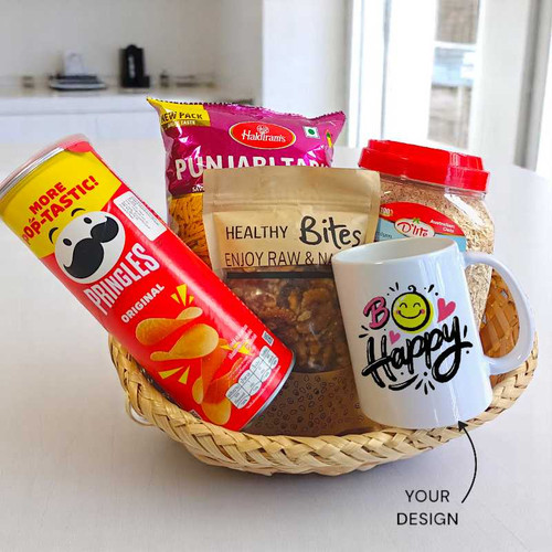 Personalized Mug And Wellness Snack Gift Hamper