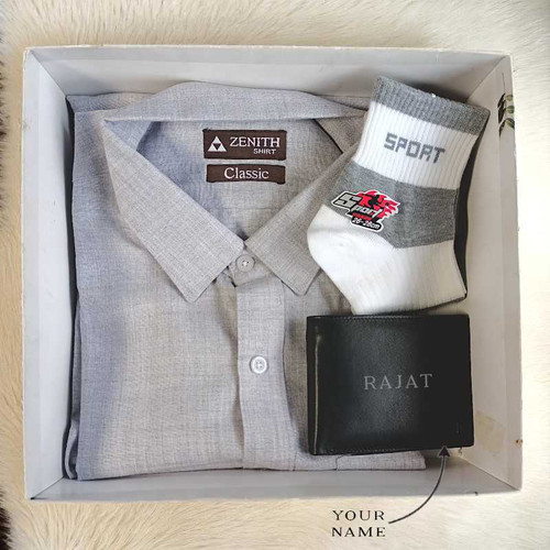 Custom Wallet,Socks And Shirt Gift Box for Men