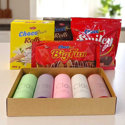 Chocolates Gift Combo with Classic Candle