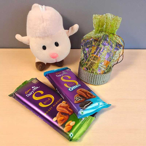 Adorable Sheep Toy with Cadbury Chocolates