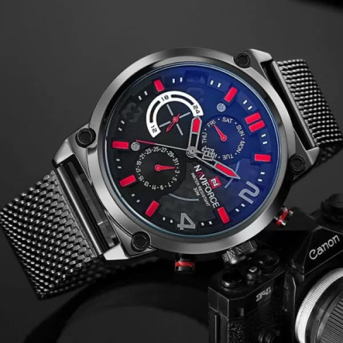 Naviforce NF9068  Red/Black Digital Watch For Him