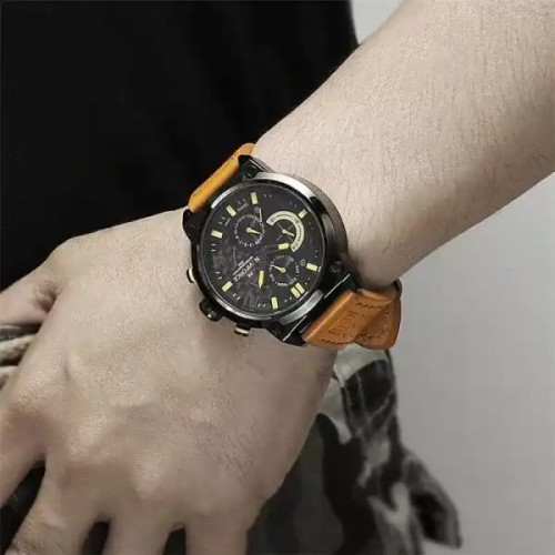 Naviforce NF9068 Yellow/Brown Digital Watch For Him NF9068Y