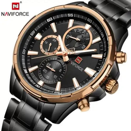 Naviforce NF9089 RoseGold/Black Digital Watch For Him NF9089R