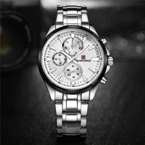 Naviforce NF9089 Silver Digital Watch For Him NF9089S