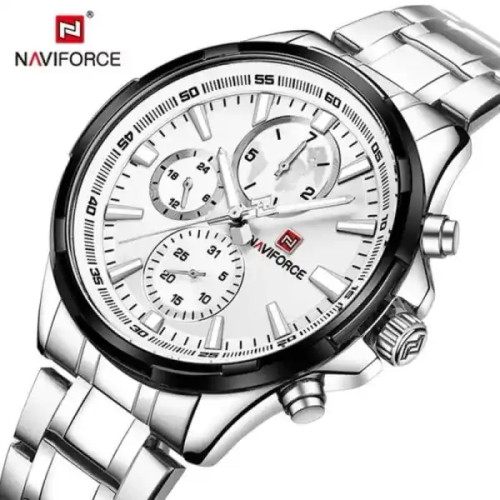 Naviforce NF9089 Silver Digital Watch For Him NF9089S