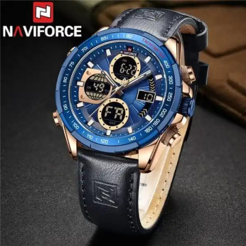 Naviforce NF9197 Blue/RoseGold Digital Watch NF9197