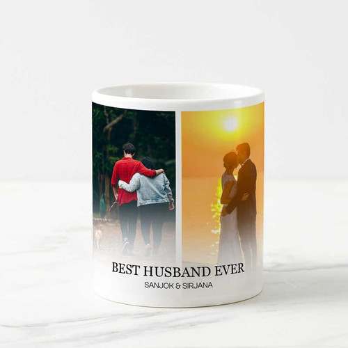 Personalized 6-Photo Collage Mug with Name AR-5