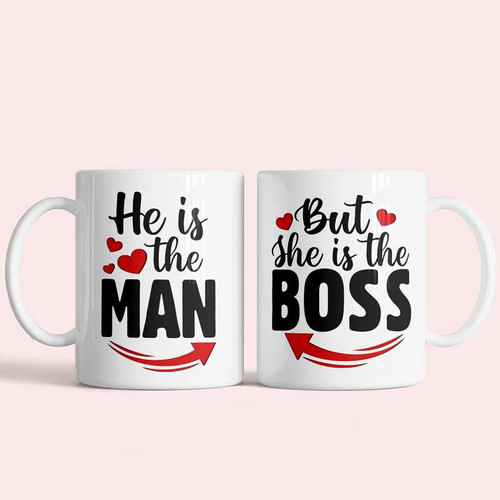 2-Piece Ceramic Mug Set for Couples with Exact Print AR-21