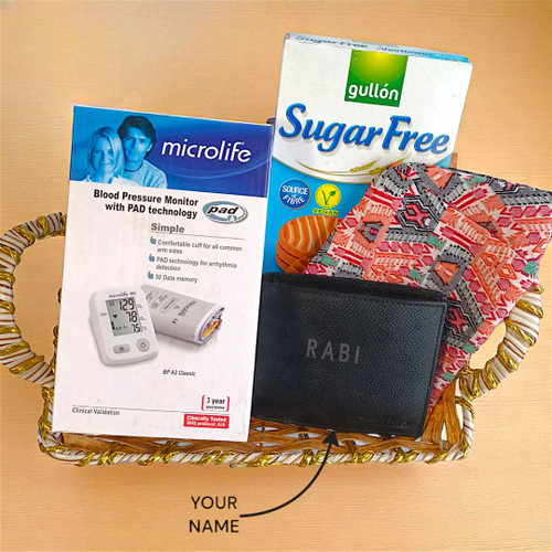 Men’s Gift Hamper With Dhaka Topi, Wallet And BP Monitor NKS-884