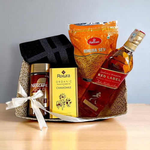 Refined Taste And Warmth Gift Basket for Men NKS-889 Refined Taste And Warmth Gift Basket for Men NKS-889