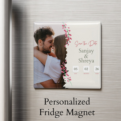 Personalized Fridge Magnet With Your Photo, Name And Date