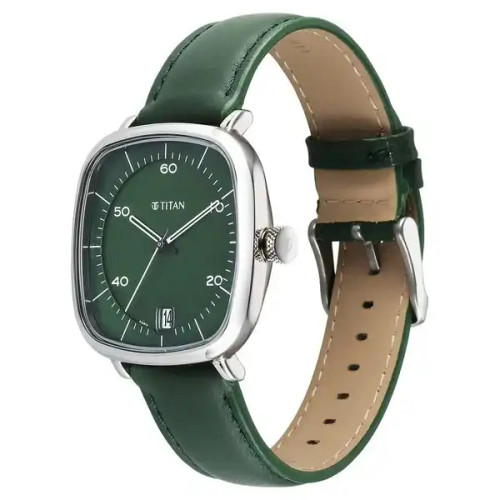 Titan Neo Curve Quartz Analog with Date Green Dial Watch For Men 1885SL04