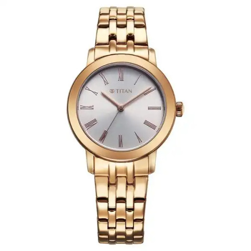Titan Workmode Quartz Analog Silver Sunray Dial Watch For Women 95312WM01