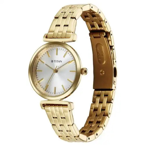 Titan Workmode Quartz Analog Silver Dial Stainless Steel Strap Watch For Womenn 95321YM01