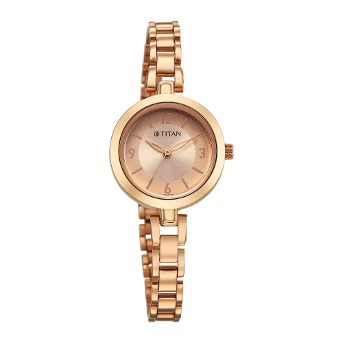 Titan Analog Rose Gold Dial with Rose Gold Stainless Steel Watch For Women 2598WM04