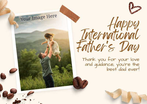 International Father's Day Greeting Card with Your Photo SG-5