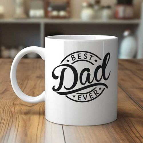 Best Dad Ever Printed Ceramic Mug