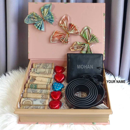 Men’s Premium Gift Set With Wallet, Belt And Money NKS-941