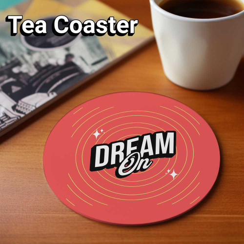 Round Tea Coaster With Customizable Text AR-44