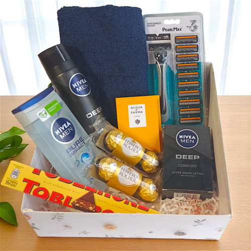 Premium Grooming & Chocolate Gift Box for Him