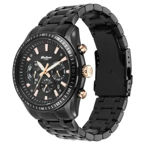 Titan Octane Black Dial Chronograph Men's Watch 90077KM04
