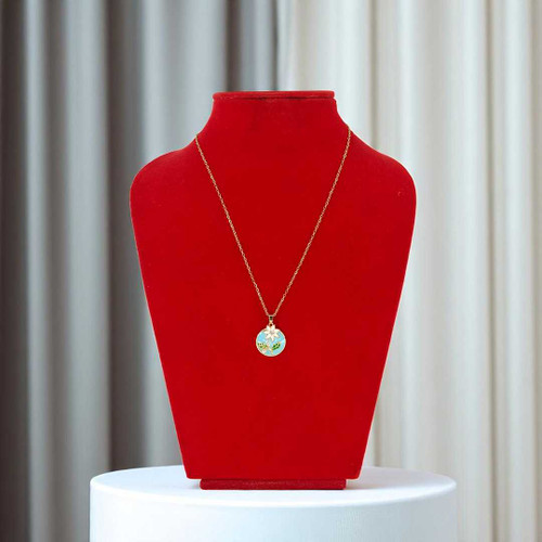 Golden Pendant with Floral Design JL-58