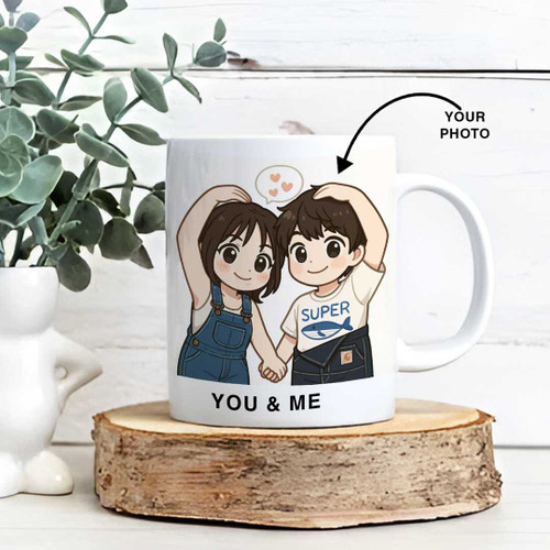 You & Me Couple Personalized Mug with Name Printed RJ-16